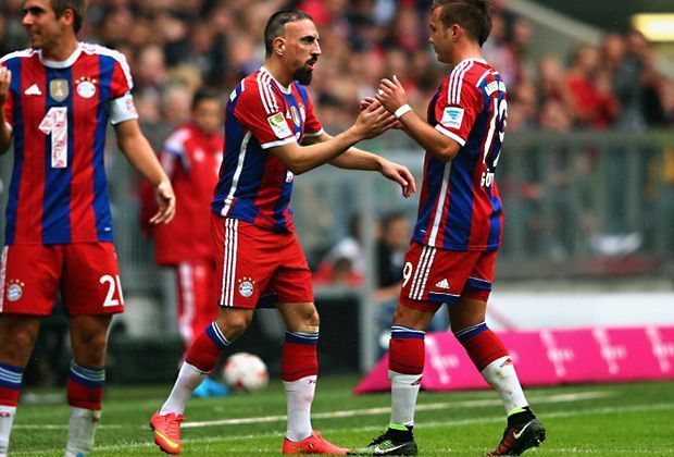 
                <strong>TOP: Franck Ribery</strong><br>
                Und noch ein Rückkehrer: Franck Ribery ist nach seiner Verletzung wieder zurück - und schon in guter Form! Sein Arbeitsnachweis für die Bayern: Eingewechselt in der 68. Minute, ein abgezocktes Tor zur Entscheidung gegen Stuttgart und extra Streicheleinheiten von Pep Guardiola.
              