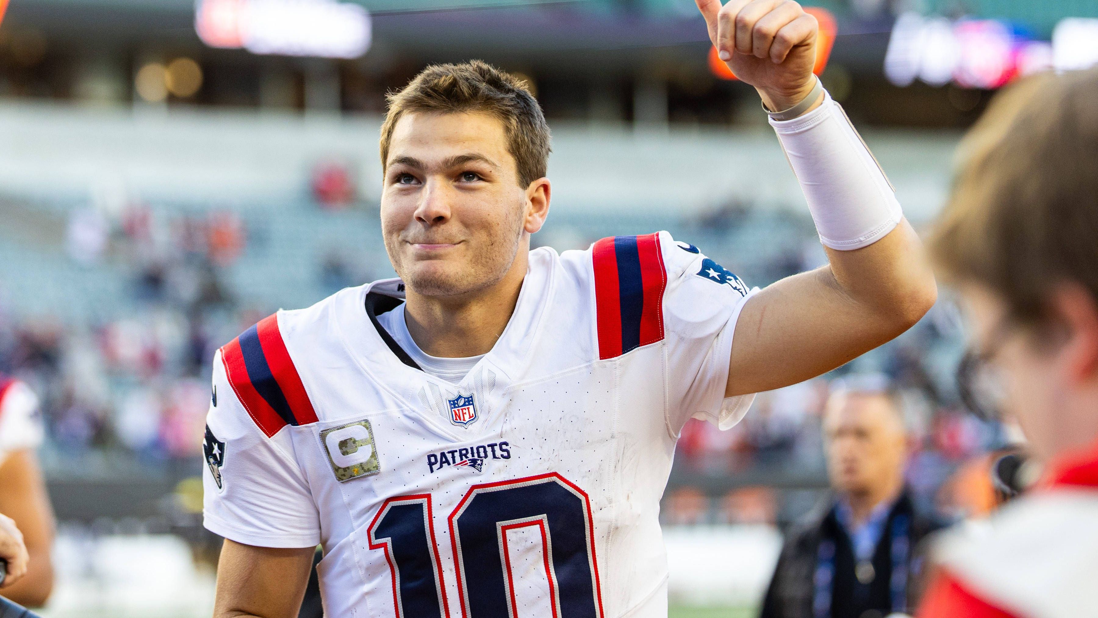 <strong>1. Platz: Drake Maye (New England Patriots), Quarterback</strong><br>31.452 Stimmen