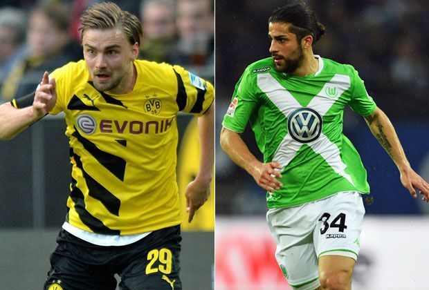 
                <strong>Marcel Schmelzer vs. Ricardo Rodriguez</strong><br>
                Marcel Schmelzer hat ein schweres Jahr hinter sich. Zunächst flog er aus dem WM-Kader, dann der Fehlstart in die Spielzeit mit dem BVB. Ganz anders Rodriguez. Der Schweizer gehört zu den absoluten Leistungträgern beim VfL, der auch den Punkt bekommt - 2:4.
              