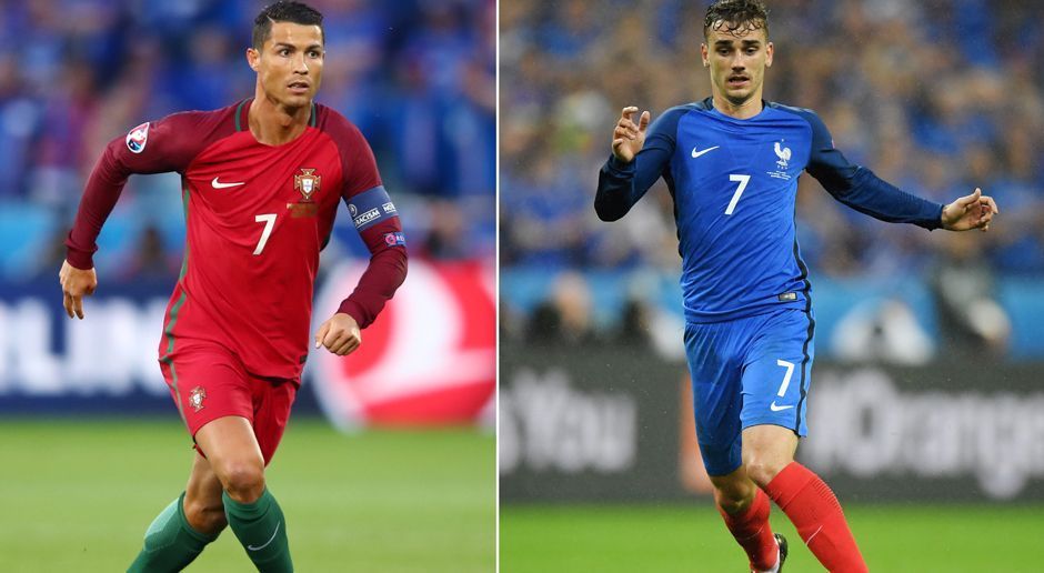 
                <strong>Portugal vs. Frankreich</strong><br>
                Das war der Weg von Portugal und Frankreich bis ins Finale der Europameisterschaft 2016. Cristiano Ronaldo und Antoine Griezmann waren die herausragenden Akteure ihrer Teams. Wer wird am Ende die Trophäe "Coupe Henry Delaunay" in die Höhe reißen? Ganz Europa blickt gespannt auf das Stade de France, wenn Schiedsrichter Mark Clattenburg die Partie am Sonntagabend freigibt.
              