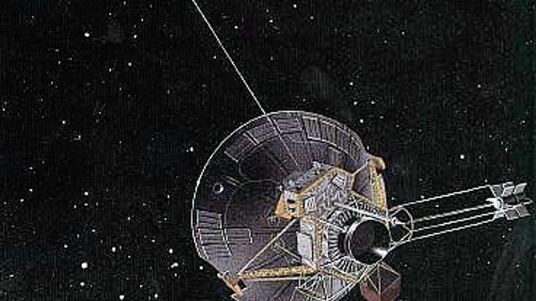 Das undatierte Archivbild zeigt eine Zeichnung der US-Raumsonde Pioneer 10.