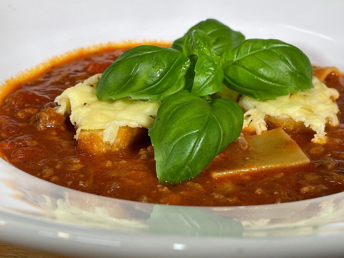Chilli-Knoblauch -Lasagne Suppe Bild