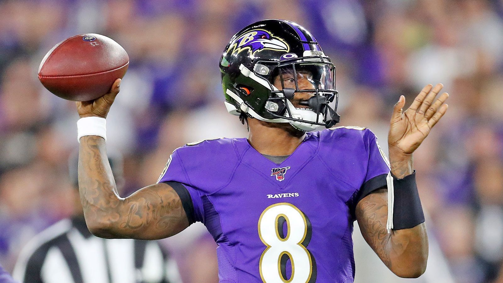 <strong>Platz 11: Baltimore Ravens</strong><br>Gesamtentfernung: 327 Yards<br>Passing Touchdowns insgesamt: 27<br>Häufig eingesetzter Quarterback: Lamar Jackson (24 TDs in 16 Spielen)