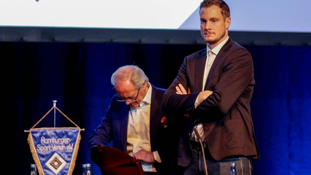 Marcell Jansen (r.) ist seit 2019 HSV-Präsident