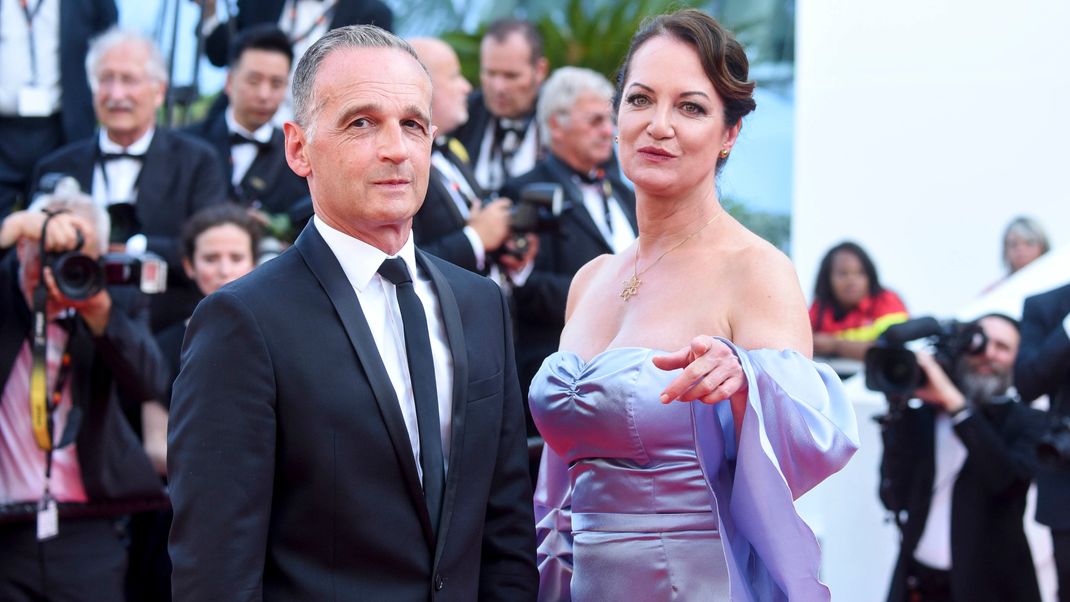 Heiko Maas (l.) und Natalia Wörner (r.) beim Filmfestival in Cannes im Mai 2022.