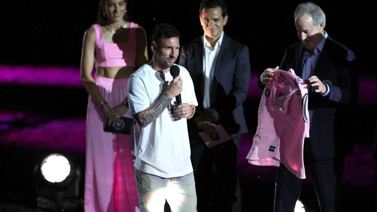 Messi spricht zu den 20.000 Fans in Miami