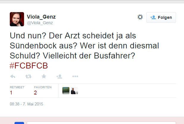 
                <strong>Barca vs. Bayern: So reagiert das Netz</strong><br>
                Nun ja, irgendwie müssen die Bayern auch transportiert werden. Wir bleiben an dem Thema dran!
              
