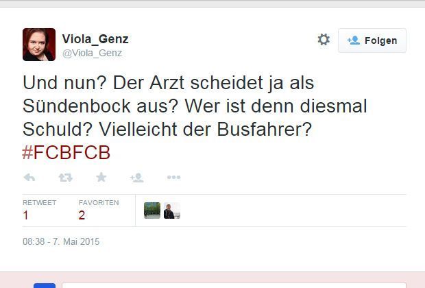 
                <strong>Barca vs. Bayern: So reagiert das Netz</strong><br>
                Nun ja, irgendwie müssen die Bayern auch transportiert werden. Wir bleiben an dem Thema dran!
              