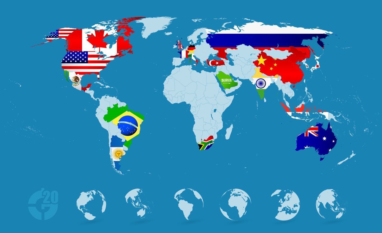 Die G20-Staaten repräsentieren zusammen den Großteil der Weltbevölkerung sowie 90 Prozent der weltweiten Wirtschaftskraft.