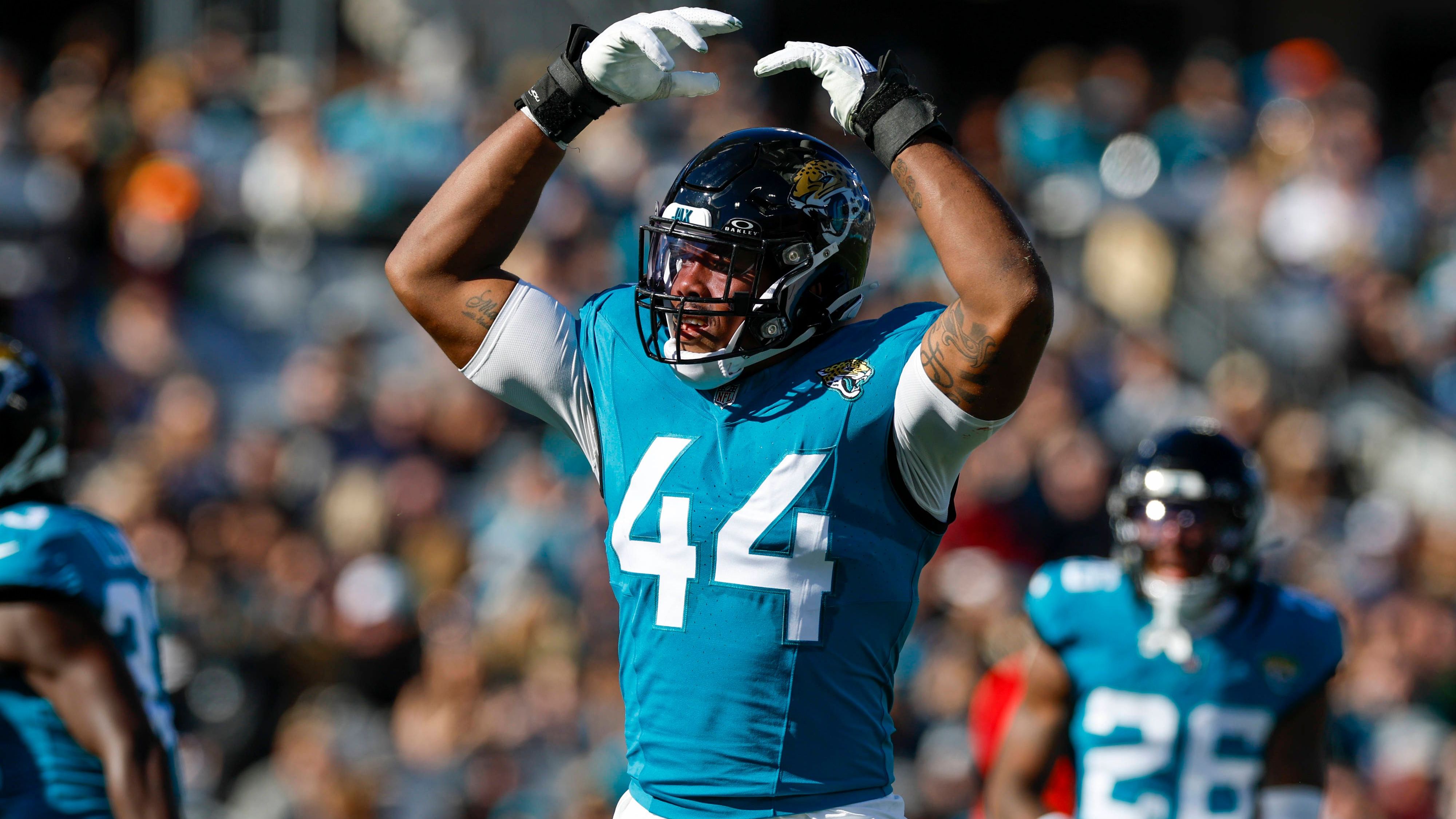 <strong>Jacksonville Jaguars: Travon Walker (Defensive End)</strong><br>Wenn nicht jetzt, wann dann? Beim First Pick von 2022 warten die Jaguars bis heute auf den endgültigen Breakout. Die Tendenz in der Vorsaison war vor allem am Ende gut, fünf Sacks sammelte er in den finalen vier Spielen. Mit Arik Armstead kam weitere Verstärkung für die Front, wovon auch Walker profitieren sollte.