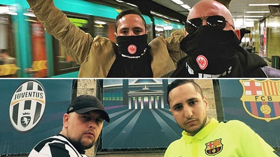 <strong>Celo und Abdi: Eintracht Frankfurt</strong><br>Das Rap-Duo aus Frankfurt am Main hält es selbstverständlich mit der Eintracht, einige ihrer Songs sind voller Referenzen zur SGE. Auf Instagram kann vor allem Celo (li.) eine große Trikot-Reihe verschiedener, internationaler Top-Teams präsentieren. Abdi gehörte von 2009 bis 2011 sogar der Ultra-Szene der Eintracht an.&nbsp;