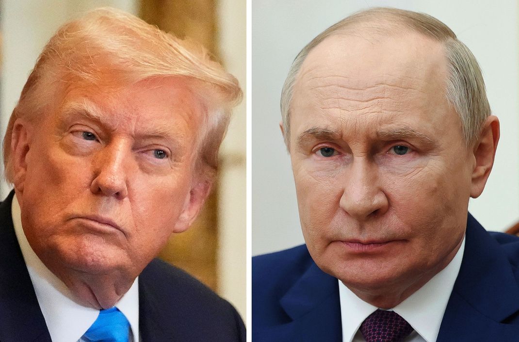 US-Präsident Donald Trump (links) mit Kremlchef Wladimir Putin über ein Ende des russischen Krieges in der Ukraine reden. (Archivbild)
