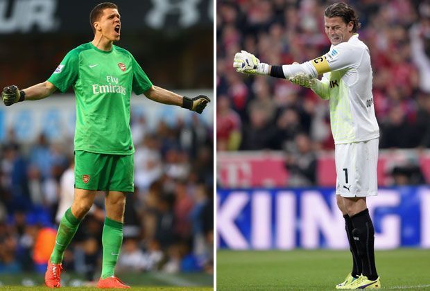 
                <strong>Wojciech Szczesny vs. Roman Weidenfeller</strong><br>
                Polnischer gegen deutscher Nationalkeeper. Im Gegensatz zu Weidenfeller ist Szczesny aber die Nummer Eins im Nationaldress. Im Verein sind beide unangefochten. Weidenfeller zeigte zuletzt bessere Leistungen und hat die größere Erfahrung. Sieg Dortmund. Arsenal 0:1 BVB.
              