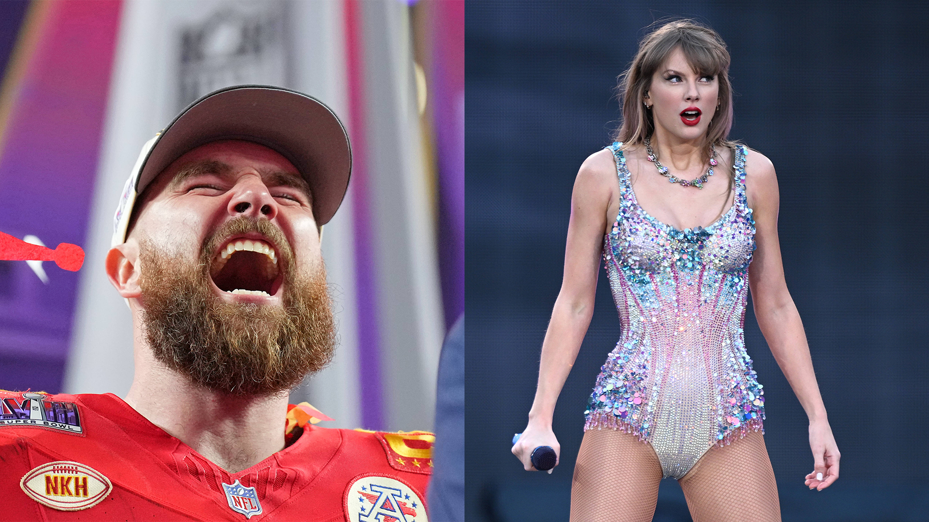 <strong>Travis Kelce mit Jobwechsel</strong><br>Travis Kelce gibt überraschend seinen Rücktritt aus der NFL bekannt. Er möchte lieber Background-Sänger bei Freundin Taylor Swift werden.&nbsp;