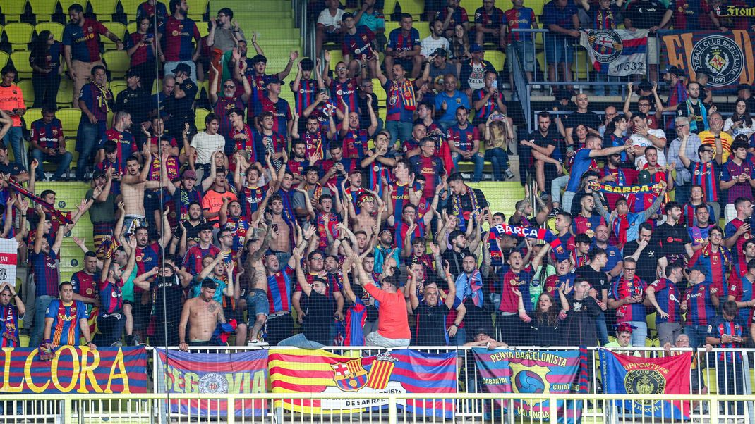 Fans des spanischen Clubs FC Barcelona. 