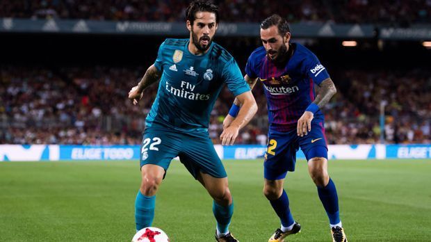 
                <strong>Isco (Real Madrid)</strong><br>
                Isco: Lässt in der Anfangsphase mit einem starken Solo gleich mehrere Barca-Spieler ins Leere laufen. Überzeugt auch in der Folge mit viel Spielfreude und starker Ballbehandlung. Der Spanier ist einer der Aktivposten in der Partie und stellt Barca immer wieder vor Probleme. Bereitet das 2:1 von Ronaldo mit einem Traumpass vor. ran-Note: 1
              