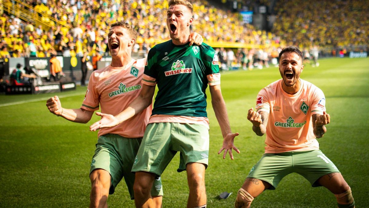 Bremen gewinnt gegen den BVB in der Nachspielzeit