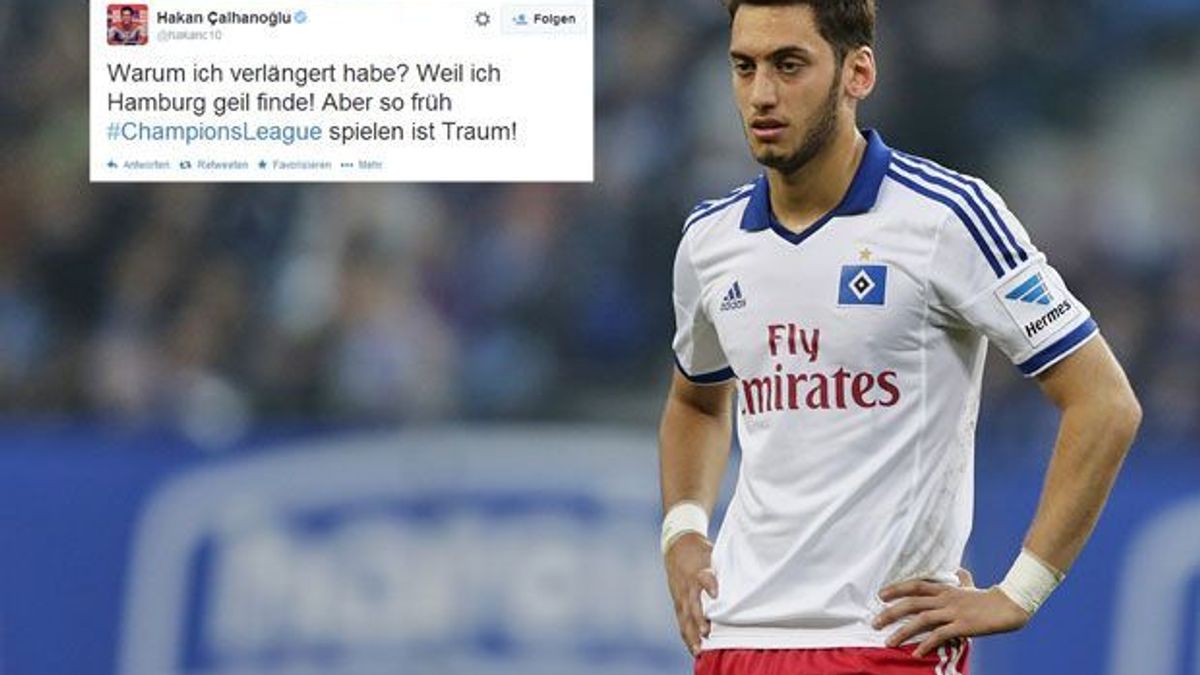 Hakan Calhanoglu, HSV, Twitter