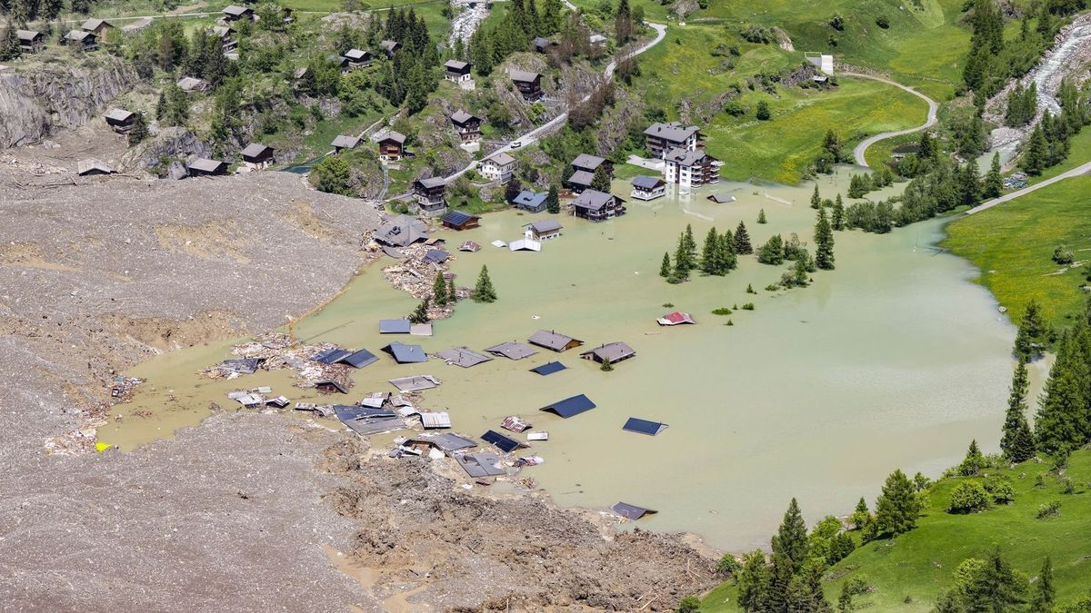 Gletscherabbruch im Wallis