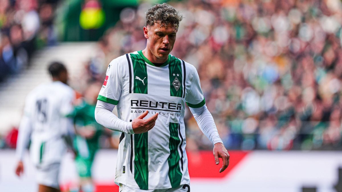 Robin Hack (Borussia Moenchengladbach, 25) GER, SV Werder Bremen vs. Borussia Moenchengladbach, Fussball, Bundesliga, Spieltag 26, Spielzeit 2024 25, 15.03.2025 DFL REGULATIONS PROHIBIT ANY USE OF ...