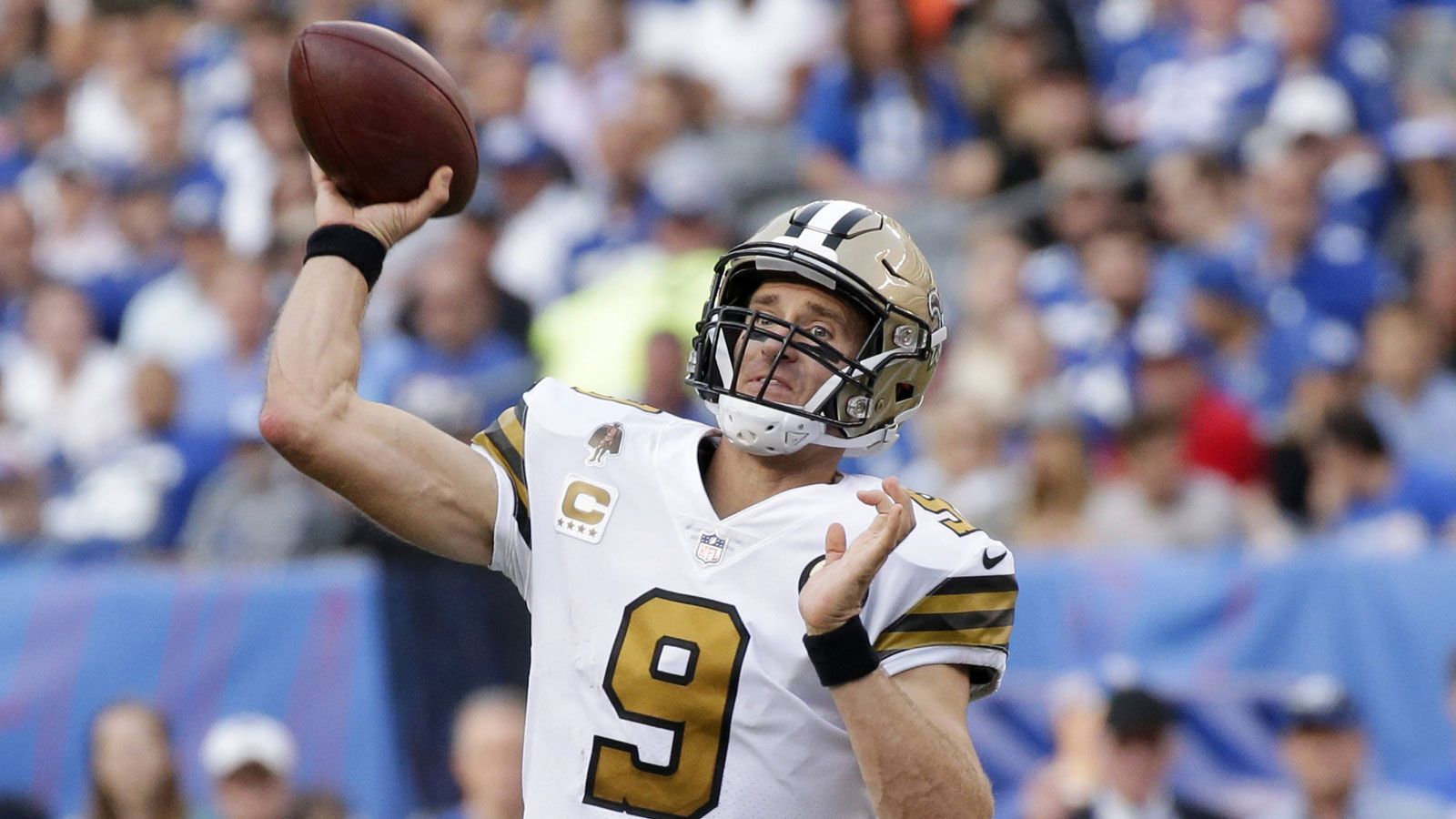 
                <strong>Platz 2: Drew Brees </strong><br>
                571 Touchdown-Pässe
              