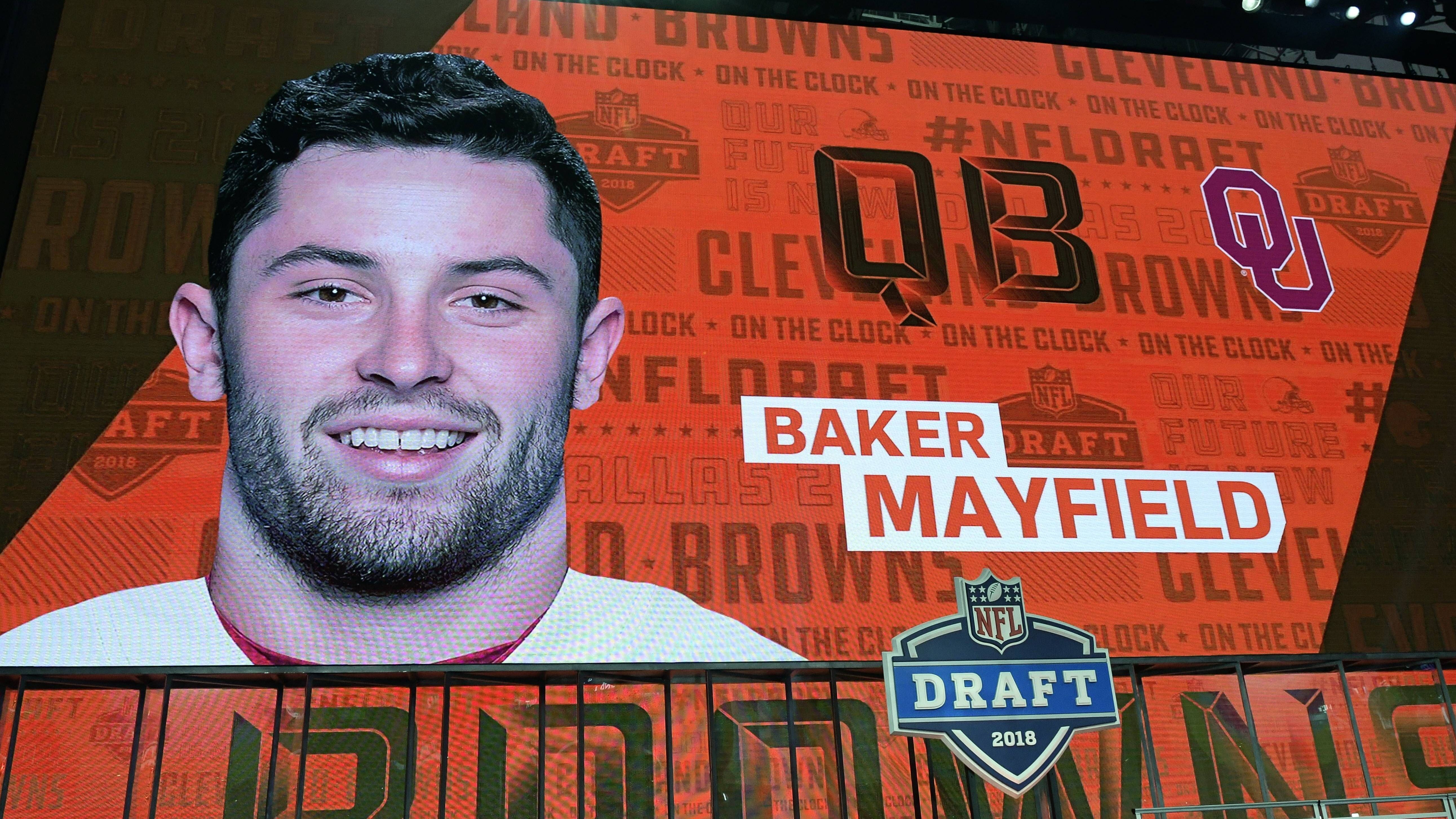 <strong>Fünf Nummer-1-Picks: Cleveland Browns</strong><br>1954 (Bobby Garrett), 1999 (Tim Couch), 2000 (Courtney Brown), 2017 (Myles Garrett) und 2018 (Baker Mayfield/Bild)