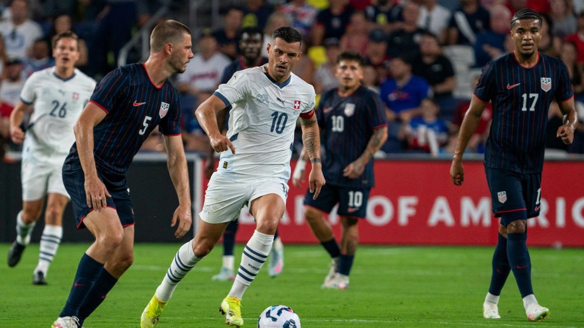 Granit Xhaka, am Ball bei der Nationalmannschaft