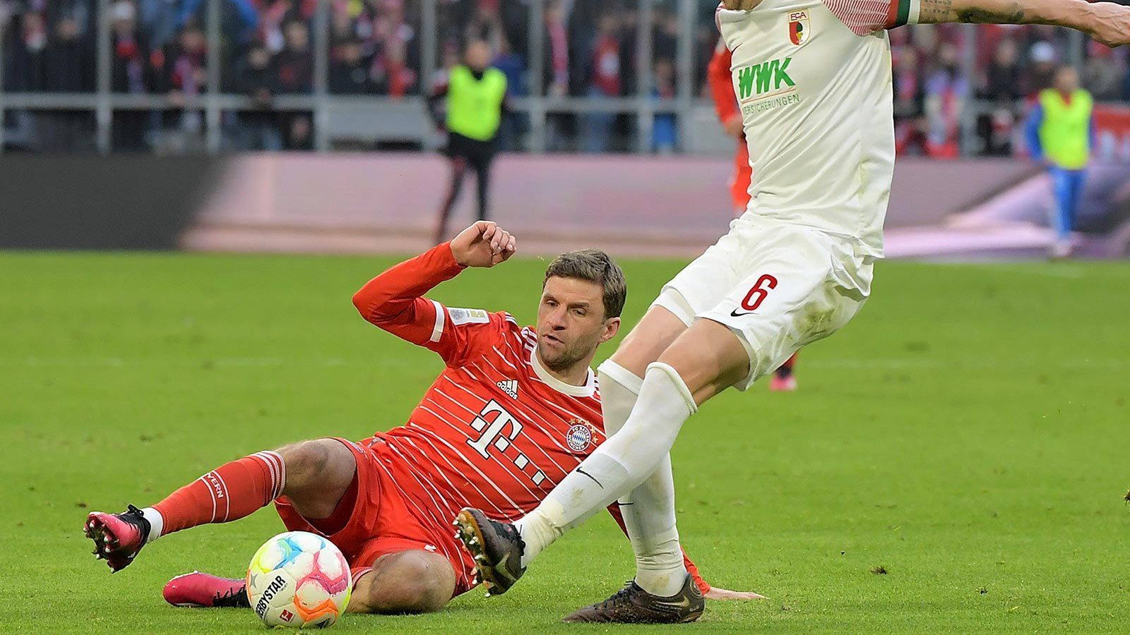 
                <strong>Thomas Müller</strong><br>
                Kommt 20 Minuten vor dem Ende für Gnabry – da ist die Partie schon entschieden. ran-Note: ohne Bewertung
              