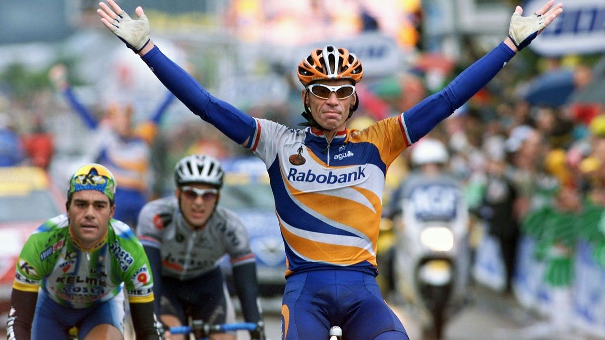 Erik Dekker jubelt 2001 in Pontarlier