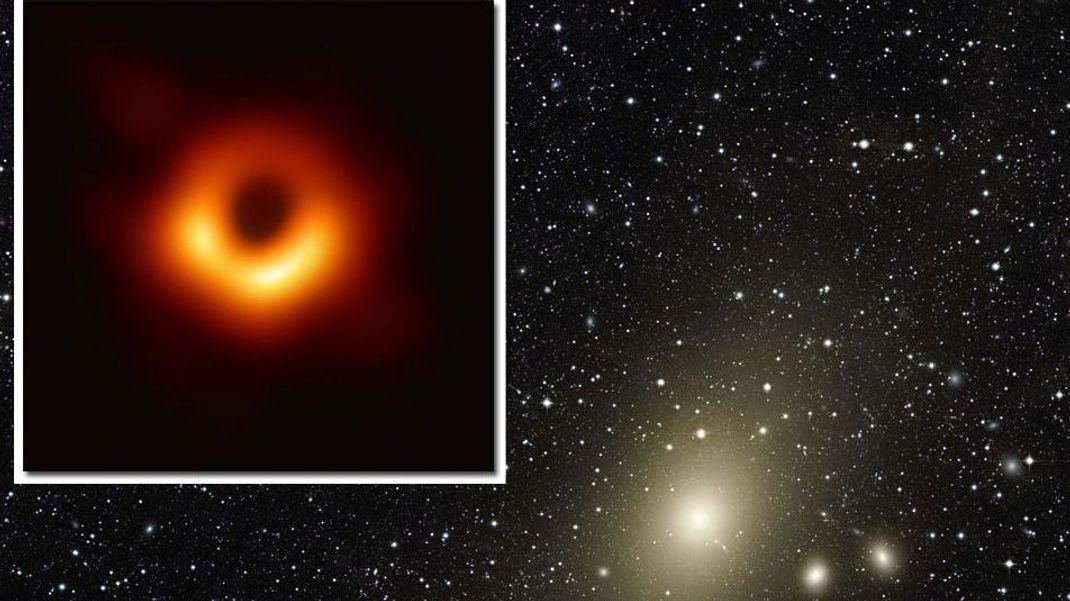 Schwarzes Loch in der Mitte der Galaxie M87 aufgenommen vom Event Horizon Telescope