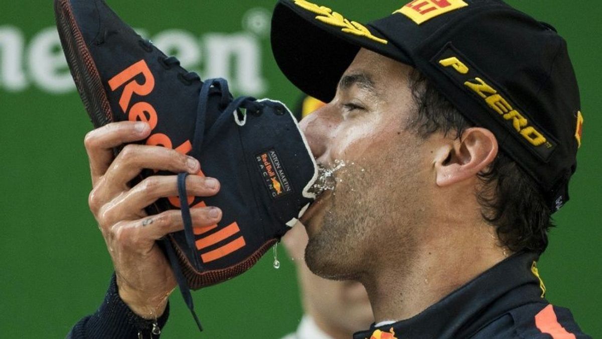 Daniel Ricciardo feiert auf eigene Art und Weise