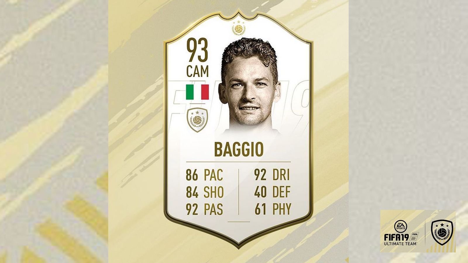 
                <strong>Roberto Baggio</strong><br>
                Roberto Baggio (Italien)Stärke: 93
              