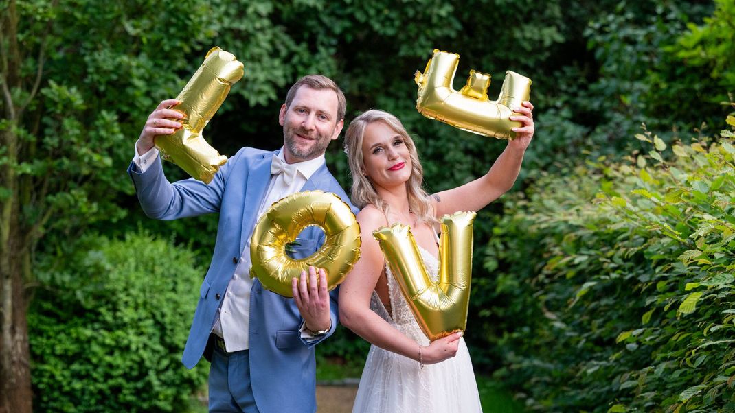 Fabian und Michelle kurz nach ihrer "Hochzeit auf den ersten Blick": Entsteht aus Wissenschaft bei ihnen Liebe?