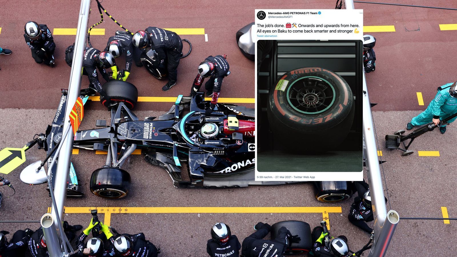 
                <strong>Mercedes atmet auf: Das Bottas-Rad ist endlich ab</strong><br>
                Gut Ding will Weile haben: Der Spruch gilt auch für den längsten Boxenstopp in der Geschichte der Formel 1. Denn das dürfte ein Weltrekord im Motorsport sein: Nach nunmehr gut vier Tagen hat das Mercedes-Team den Reifen vom Boliden des Finnen Valtteri Bottas abbekommen. "Der Job ist erledigt", twitterte Mercedes, inklusive eines Beweisfotos. Bottas lag beim Rennen in Monaco auf dem zweiten Platz, als sein Stopp in der 31. Runde misslang, weil sich die Radmutter auf die Achse fräste. Das Rennen war für ihn damit beendet. Kurios für das hochtechnische Milliarden-Geschäft Formel 1: Das Ende erinnert jeden Normalsterblichen an eigene Erfahrungen als Hobby-Handwerker. "Wenn wir den Schlagschrauber nicht sauber auf die Radmutter bekommen, dann kann er die Kanten abschleifen", erklärt James Allison, Technischer Direktor der Silberpfeile. "Ein bisschen so, wie wenn ein Kreuzschraubenzieher nicht genau ins Kreuz des Schraubenkopfs passt."
              