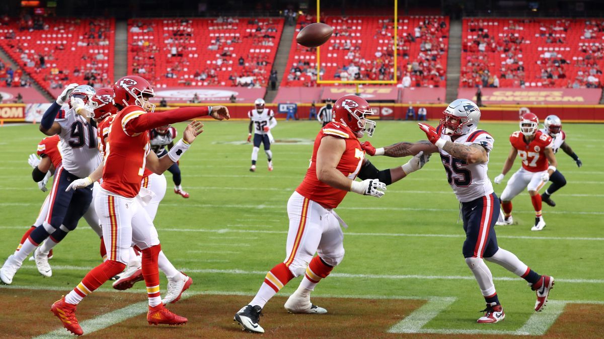 Patrick Mahomes gegen New England Patriots