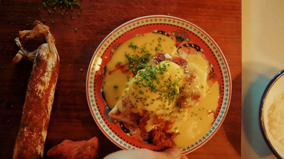 Sobrasada Eggs Benedict