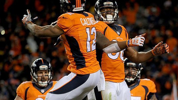 
                <strong>Demaryius Thomas</strong><br>
                Deshalb sehe ich die Broncos auf Platz vier. Demaryius Thomas (r.) ist gut, C.J. Anderson ist gut. Aber in der Offense klickt es irgendwie nicht richtig. Die Broncos brauchen Defensive-Touchdowns, oder einen Punt-Return-Touchdown. Denn Manning wird das Spiel nicht für die Broncos gewinnen. Denver schafft es nur, wenn es ein Low-Scoring-Spiel wird und die Patriots nicht mehr als 20 Punkte machen. Eine Chance sehe ich für die Broncos dennoch. Aber dazu später mehr.
              