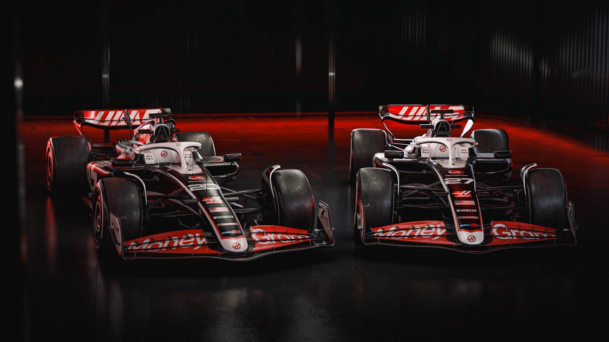 <strong>Haas F1 Team - VF24</strong><br>Als erster Rennstall präsentierte das Haas-Team seine neuen Farben für die Saison 2024. Für das US-Team fährt auch in diesem Jahr Nico Hülkenberg, der letzte verbliebene Deutsche im Fahrerfeld.