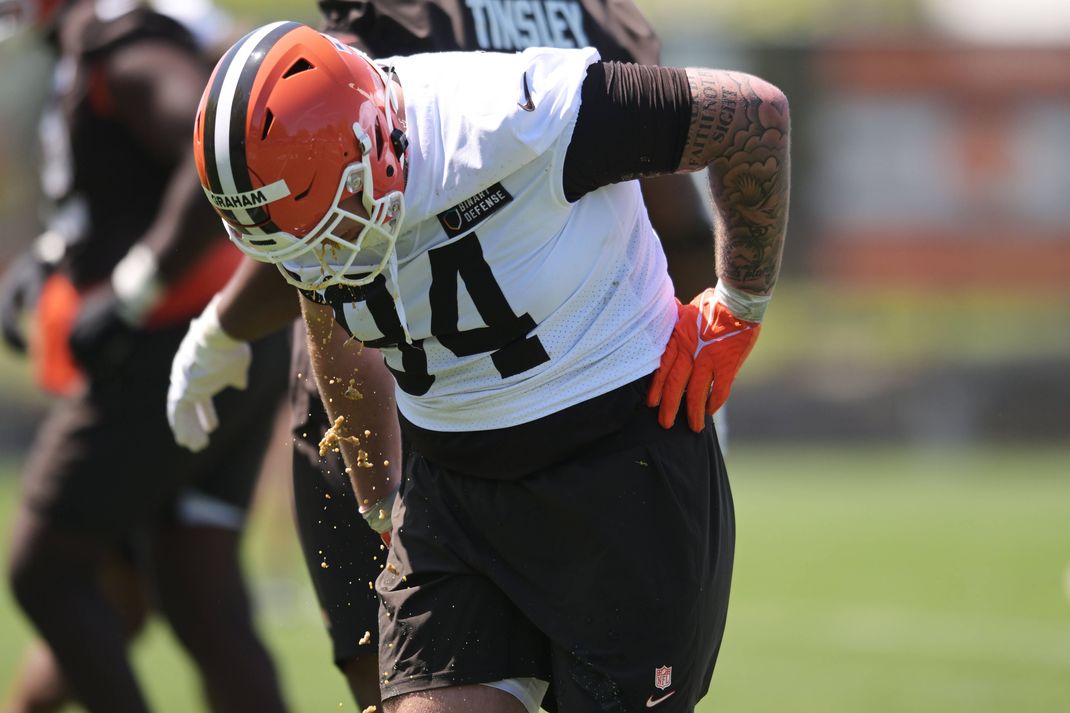 Mason Graham musste sich am ersten Tag des Rookie-Mini-Camps auf dem Platz übergeben.