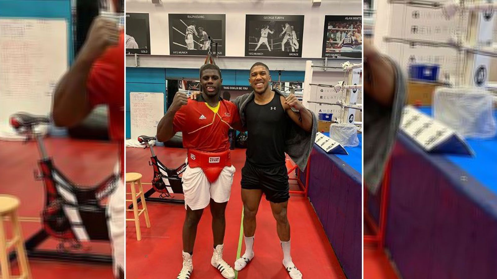 
                <strong>Peter Kadiru: Dieser Deutsche trainiert mit Anthony Joshua</strong><br>
                Box-Superstar Anthony Joshua (r.) kämpft am Samstag gegen Kubrat Pulev um die Weltmeisterschaft im Schwergewicht. Dafür hat sich der Engländer in den vergangenen Wochen mit dem deutschen Schwergewichts-Boxer Peter Kadiru intensiv vorbereitet. Für Kadiru gab es viel Lob, nicht umsonst durfte er eineinhalb Monate mit Joshua trainieren. ran.de stellt Kadiru vor. 
              