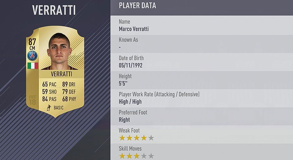 
                <strong>Platz 34: Marco Verratti</strong><br>
                Platz 34: Marco Verratti - Gesamt-Stärke: 
              