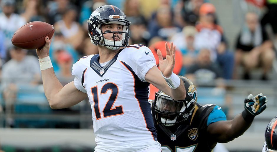 
                <strong>Platz 2: Denver Broncos (6 Quarterbacks)</strong><br>
                2016: Paxton Lynch (2 Einsätze als Starter)2015: Trevor Siemian (14 Einsätze als Starter)2013: Zac Dysert (Kein Einsatz als Starter)2012: Brock Osweiler (7 Einsätze als Starter)2010: Tim Tebow (14 Einsätze als Starter, 2 Einsätze als Starter in den Playoffs).2009: Tom Brandstater (Kein Einsatz als Starter)
              