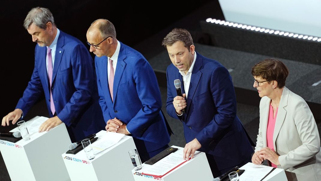 Die Chefs von CDU, CSU und SPD haben die neue Koalition besiegelt.