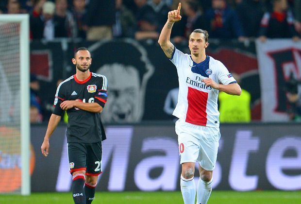
                <strong>Bayer 04 Leverkusen - Paris St. Germain 0:4</strong><br>
                Seht her, ich war's! Zlatan Ibrahimovic freut sich über sein zweites Tor gegen Bayer Leverkusen. Paris ist Leverkusen in allen Belangen überlegen. Für Bayer ist das Achtelfinale wohl Endstation in der Champions League
              