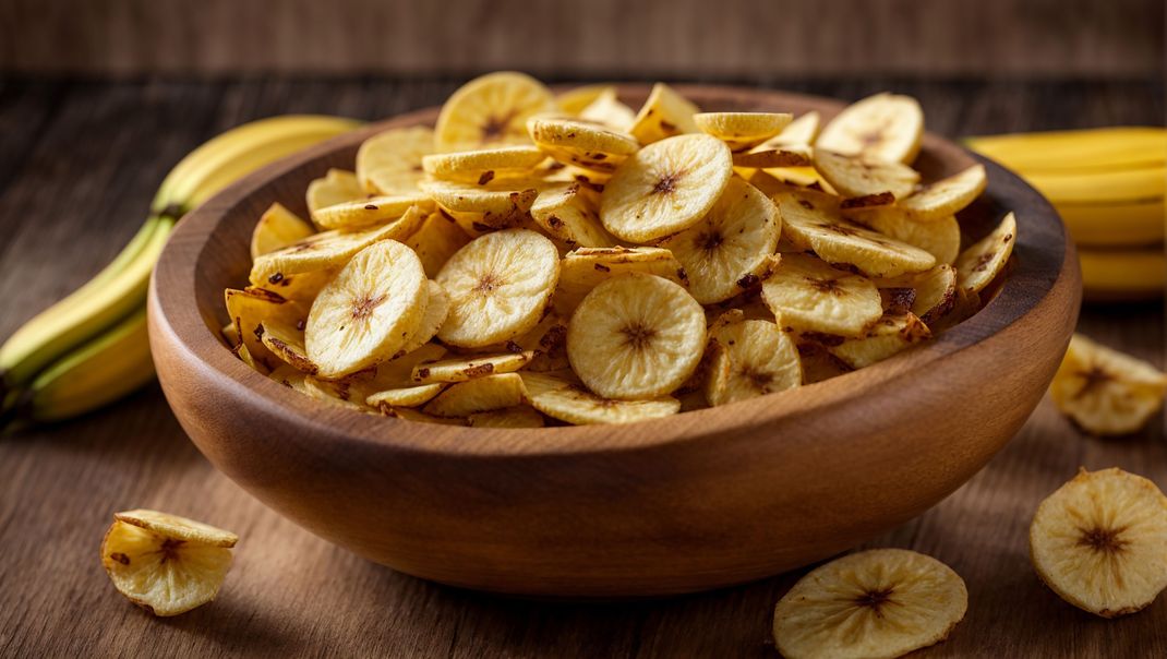 Super lecker, einfach und schnell zubereitet: Kochbananen-Chips.
