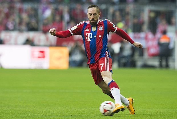 
                <strong>Franck Ribéry</strong><br>
                Spiele für den FC Bayern: 295; Champions League Sieger 2013; Deutscher Meister 2008, 2010, 2013, 2014; DFB-Pokal-Sieger 2008, 2010, 2013, 2014.
              