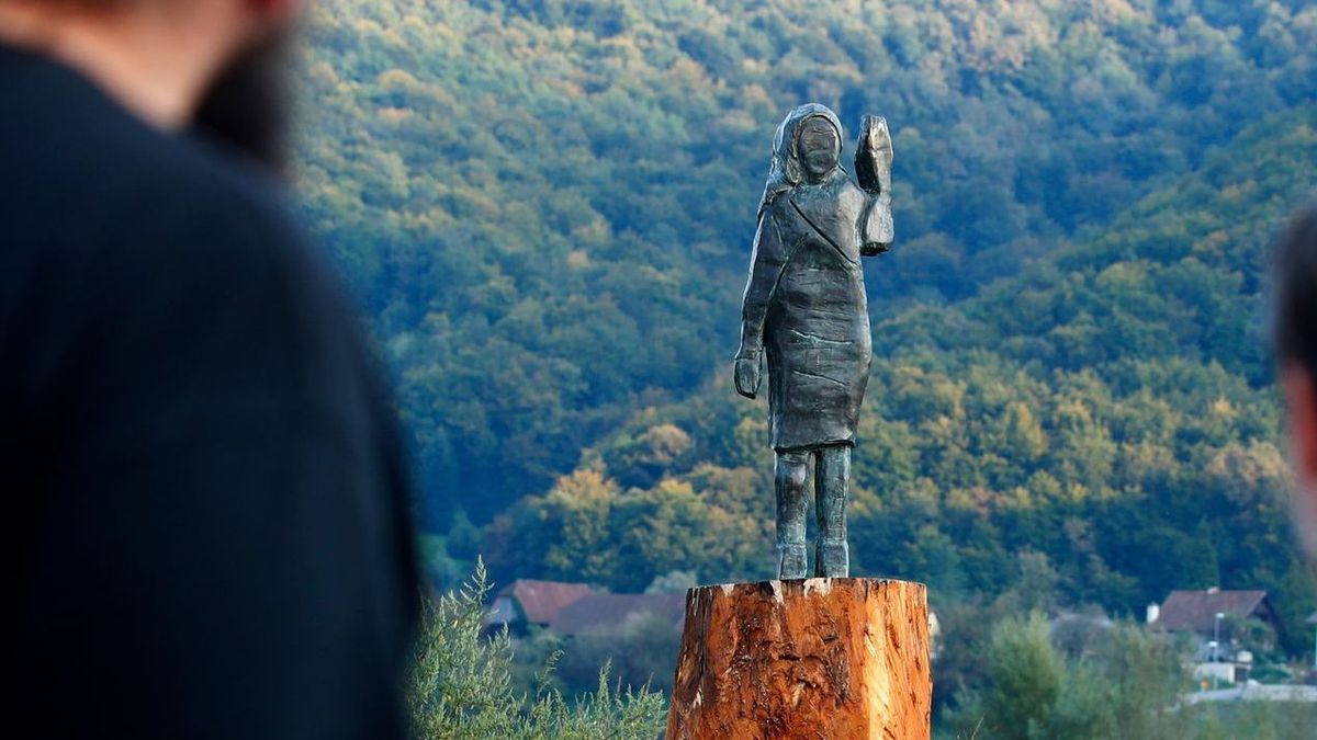 Melania-Trump-Statue in Slowenien
