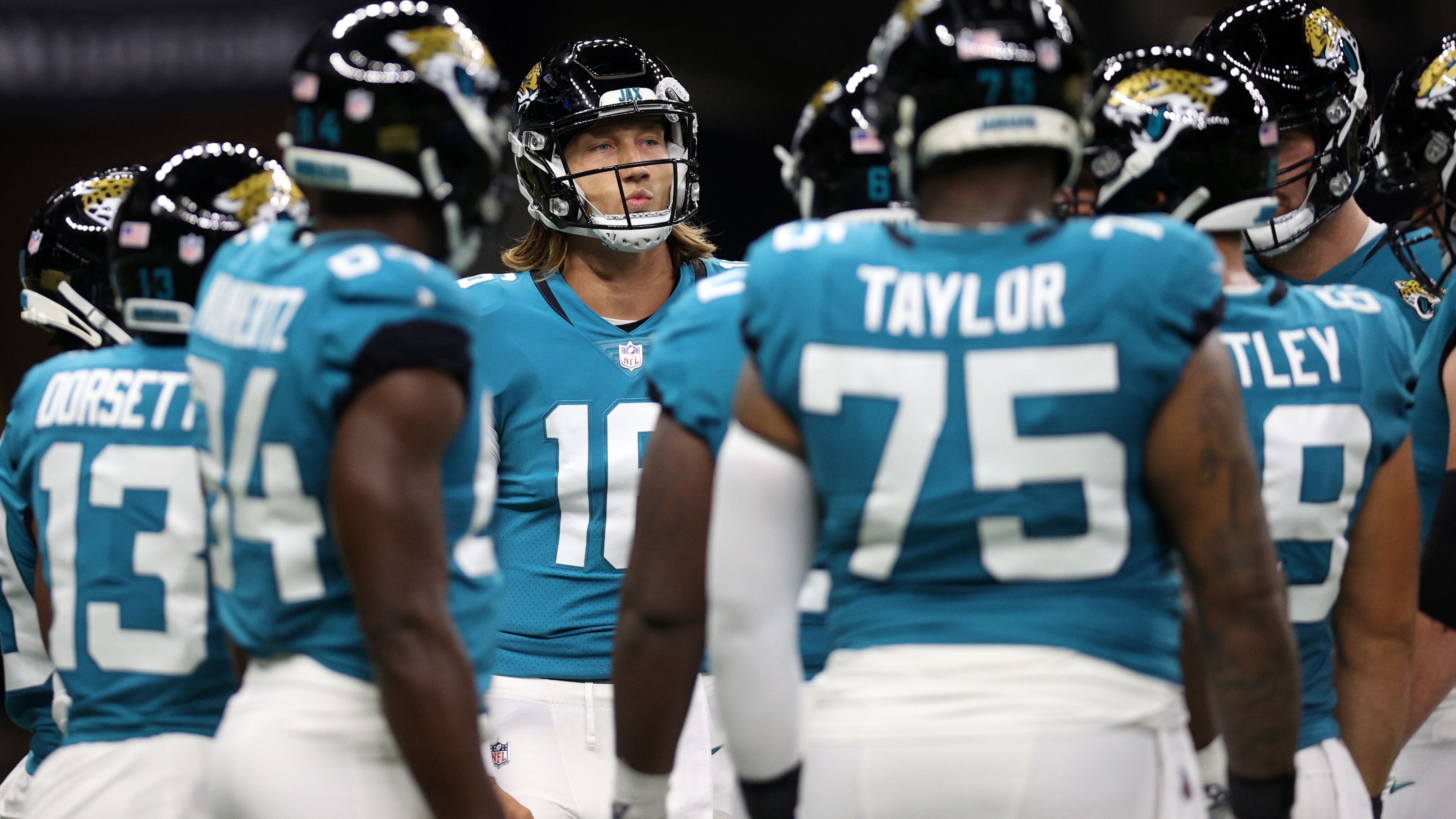 
                <strong>Jacksonville Jaguars</strong><br>
                Captains: Quarterback Trevor Lawrence, Linebacker Josh Allen, Cornerback Shaq Griffin, Linebacker Myles Jack, Safety Rayshawn Jenkins, Center Brandon Linder, Wide Receiver Marvin Jones Jr.
              