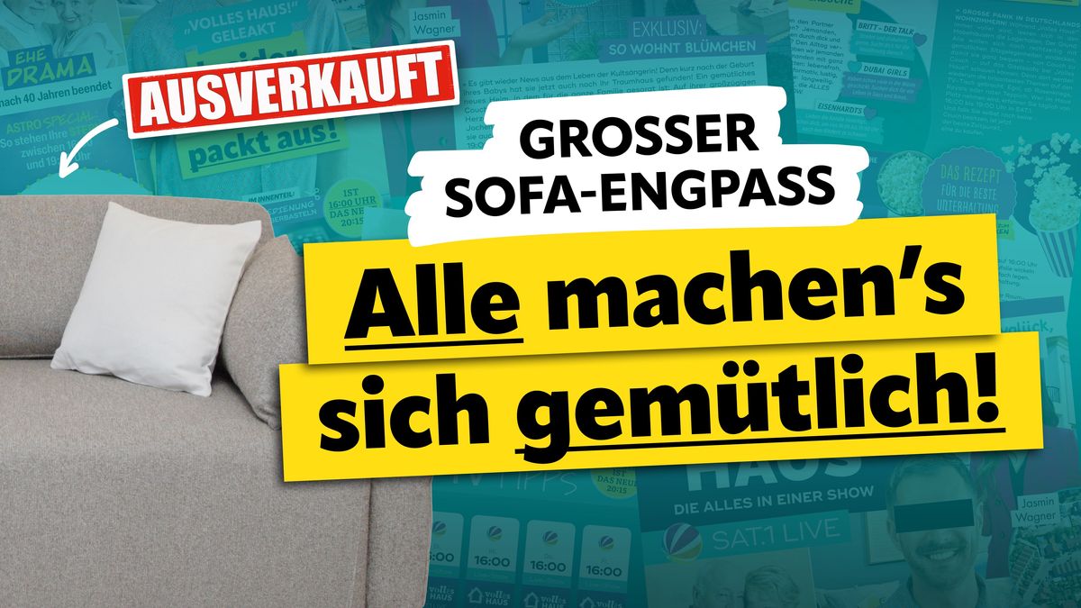 Großer Sofa-Engpass - Alle machen's sich gemütlich für "Volles Haus!" - Marketing Kampagne