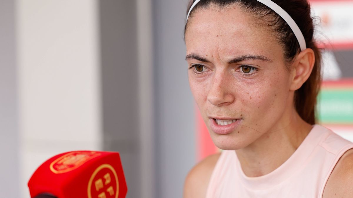 June 24, 2025, Las Rozas, Madrid, Spain: Aitana Bonmati of Spain attends during the Media day of the Spanish women s team ahead UEFA Women s Euro 2025 at Ciudad del Futbol on June 24, 2025, in Las ...